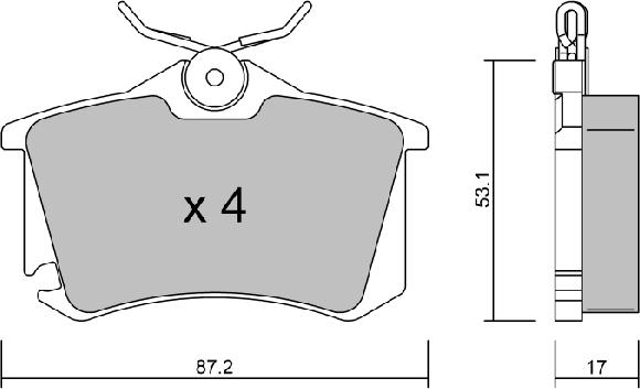 AISIN BPVW-2008 - Kit de plaquettes de frein, frein à disque cwaw.fr