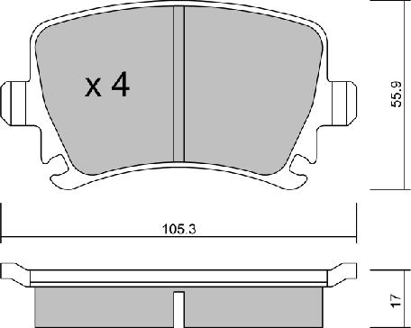 AISIN BPVW-2003 - Kit de plaquettes de frein, frein à disque cwaw.fr