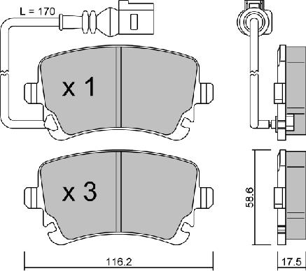 AISIN BPVW-2002 - Kit de plaquettes de frein, frein à disque cwaw.fr