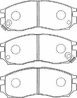 AISIN D1N035 - Kit de plaquettes de frein, frein à disque cwaw.fr