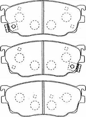 AISIN E1N042 - Kit de plaquettes de frein, frein à disque cwaw.fr