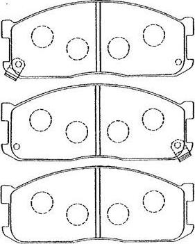 AISIN E1N009 - Kit de plaquettes de frein, frein à disque cwaw.fr