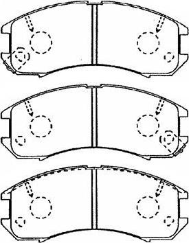 AISIN E1N035 - Kit de plaquettes de frein, frein à disque cwaw.fr