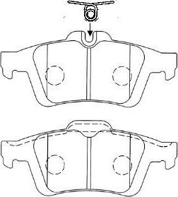 AISIN E2N065 - Kit de plaquettes de frein, frein à disque cwaw.fr