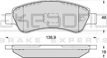 Akebono AN-4496K - Kit de plaquettes de frein, frein à disque cwaw.fr