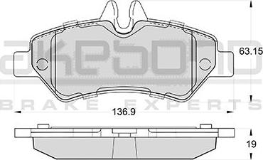 Akebono AN-4491WK - Kit de plaquettes de frein, frein à disque cwaw.fr