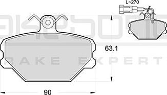 Akebono AN-4498WK - Kit de plaquettes de frein, frein à disque cwaw.fr