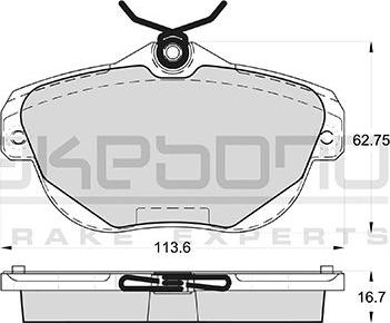 Akebono AN-4449KE - Kit de plaquettes de frein, frein à disque cwaw.fr