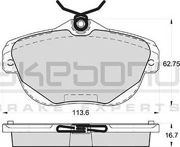 Akebono AN-4449K - Kit de plaquettes de frein, frein à disque cwaw.fr