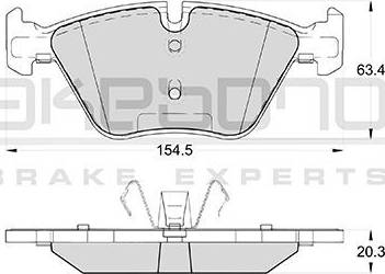 Akebono AN-4444K - Kit de plaquettes de frein, frein à disque cwaw.fr