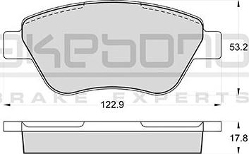 Akebono AN-4454WKE - Kit de plaquettes de frein, frein à disque cwaw.fr