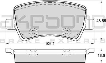 Akebono AN-4456KE - Kit de plaquettes de frein, frein à disque cwaw.fr