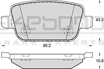 Akebono AN-4458K - Kit de plaquettes de frein, frein à disque cwaw.fr