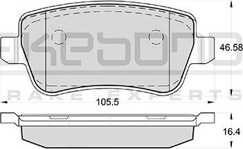 Akebono AN-4453K - Kit de plaquettes de frein, frein à disque cwaw.fr