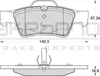 Akebono AN-4468K - Kit de plaquettes de frein, frein à disque cwaw.fr