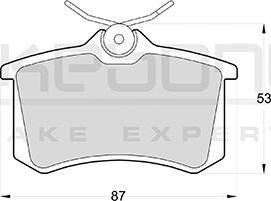 Akebono AN-4462K - Kit de plaquettes de frein, frein à disque cwaw.fr