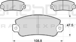 Akebono AN-4409KE - Kit de plaquettes de frein, frein à disque cwaw.fr