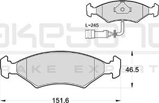 Akebono AN-4404WK - Kit de plaquettes de frein, frein à disque cwaw.fr