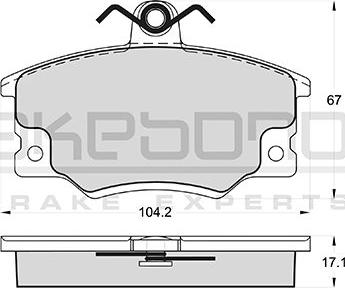 Akebono AN-4411KE - Kit de plaquettes de frein, frein à disque cwaw.fr