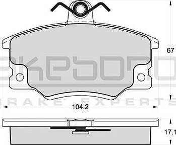 Akebono AN-4411K - Kit de plaquettes de frein, frein à disque cwaw.fr