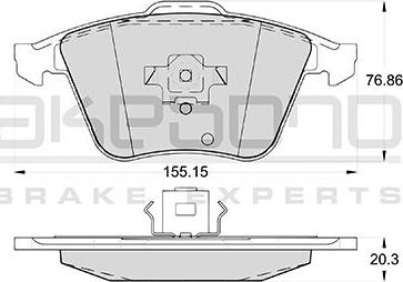 Akebono AN-4423WKE - Kit de plaquettes de frein, frein à disque cwaw.fr