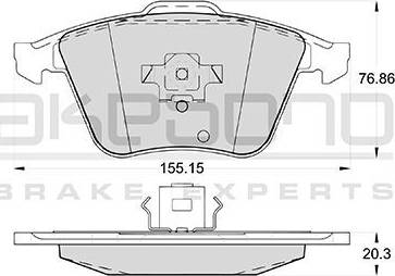 Akebono AN-4423WK - Kit de plaquettes de frein, frein à disque cwaw.fr