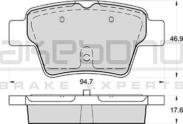 Akebono AN-4479K - Kit de plaquettes de frein, frein à disque cwaw.fr