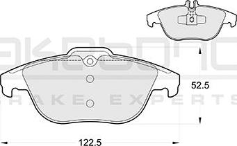 Akebono AN-4475K - Kit de plaquettes de frein, frein à disque cwaw.fr