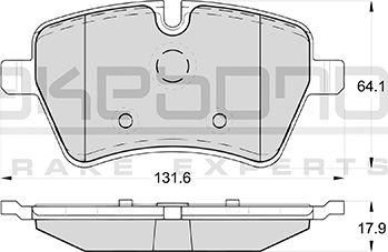 Akebono AN-4476K - Kit de plaquettes de frein, frein à disque cwaw.fr