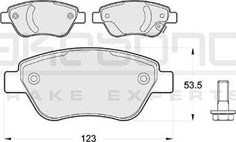 Akebono AN-4478WK - Kit de plaquettes de frein, frein à disque cwaw.fr