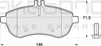 Akebono AN-4473K - Kit de plaquettes de frein, frein à disque cwaw.fr