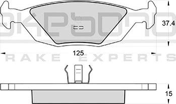 Akebono AN-4594K - Kit de plaquettes de frein, frein à disque cwaw.fr