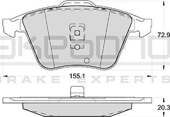 Akebono AN-4596WKE - Kit de plaquettes de frein, frein à disque cwaw.fr