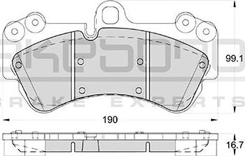 Akebono AN-4597K - Kit de plaquettes de frein, frein à disque cwaw.fr