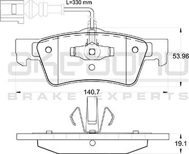 Akebono AN-4554WK - Kit de plaquettes de frein, frein à disque cwaw.fr