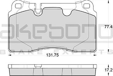 Akebono AN-4552K - Kit de plaquettes de frein, frein à disque cwaw.fr