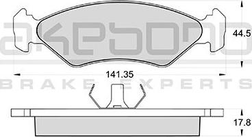 Akebono AN-4566KE - Kit de plaquettes de frein, frein à disque cwaw.fr