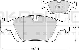 Akebono AN-4567K - Kit de plaquettes de frein, frein à disque cwaw.fr