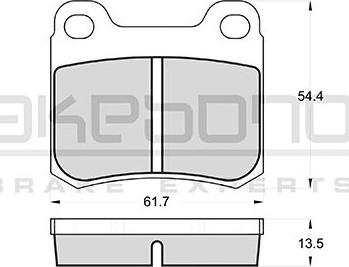 Akebono AN-4502K - Kit de plaquettes de frein, frein à disque cwaw.fr