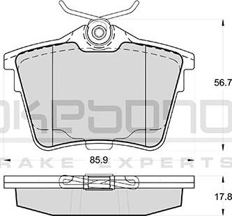 Akebono AN-4519K - Kit de plaquettes de frein, frein à disque cwaw.fr