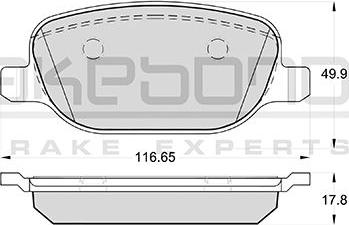 Akebono AN-4516K - Kit de plaquettes de frein, frein à disque cwaw.fr