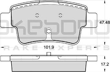 Akebono AN-4511K - Kit de plaquettes de frein, frein à disque cwaw.fr