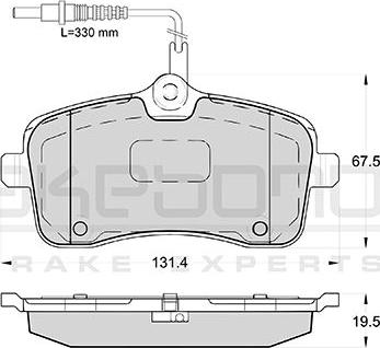 Akebono AN-4518WK - Kit de plaquettes de frein, frein à disque cwaw.fr