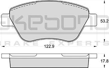 Akebono AN-4586K - Kit de plaquettes de frein, frein à disque cwaw.fr