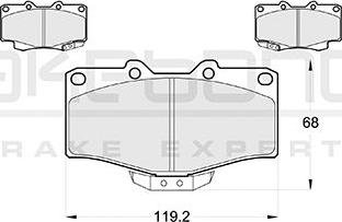 Akebono AN-458WK - Kit de plaquettes de frein, frein à disque cwaw.fr