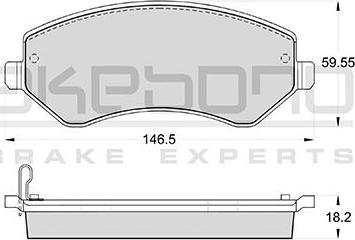 Akebono AN-4536WK - Kit de plaquettes de frein, frein à disque cwaw.fr