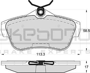 Akebono AN-4537K - Kit de plaquettes de frein, frein à disque cwaw.fr