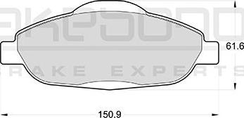 Akebono AN-4574K - Kit de plaquettes de frein, frein à disque cwaw.fr