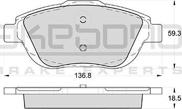 ATE 603855 - Kit de plaquettes de frein, frein à disque cwaw.fr