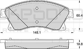 Akebono AN-4645WK - Kit de plaquettes de frein, frein à disque cwaw.fr